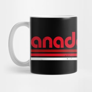 Retro Canada Word Art // Vintage Grunge Canadian Soccer Mug